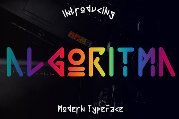 Algoritma: A Futuristic Font for Bold Branding