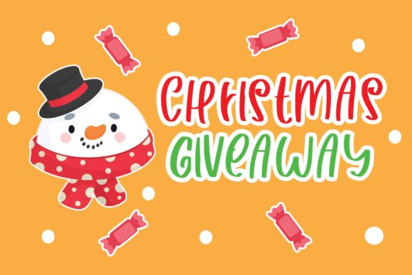 Bringing Joy with Christmas Giveaway Font
