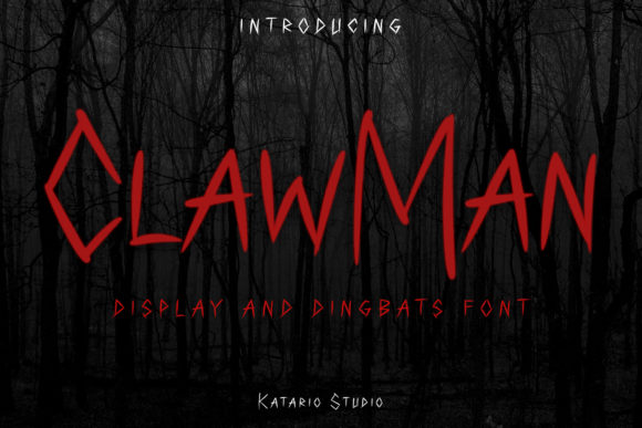 ClawMan: A Unique Display Font for Halloween-Themed Designs