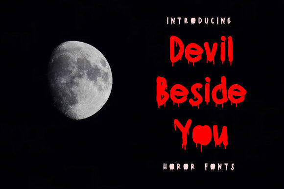 Devil Beside You Font for Spooky Craft Projects