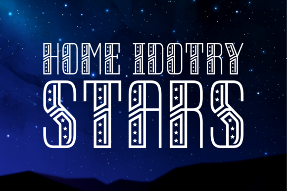 Home Idotry Stars: A Bold Display Font for Modern Web Projects