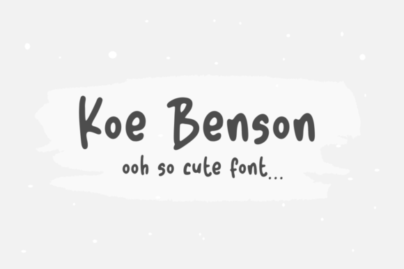 Koe Benson: A Quirky Font for Winter and Children’s Campaigns