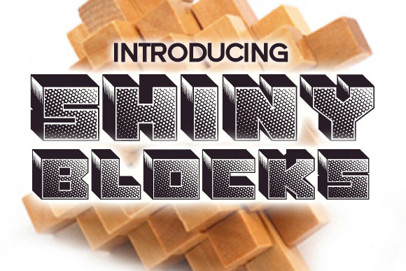 Shiny Blocks: A Bold Display Font for Handmade Creations